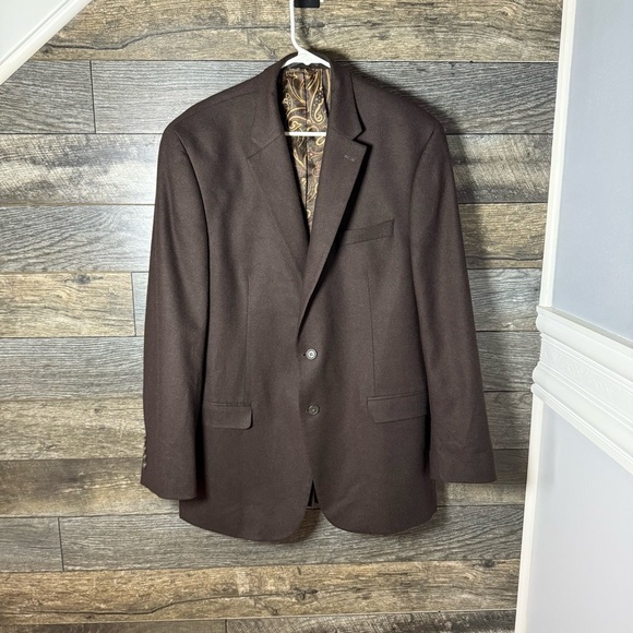 Lauren Ralph Lauren Men's Size 44L Long Wool Cashmere Sport Coat Blazer Brown - Picture 3 of 16